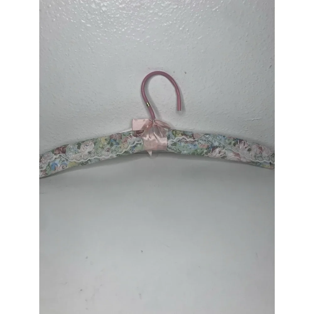 Vintage Padded Clothes Hanger Lingerie Boudoir Floral Swivel Handmade